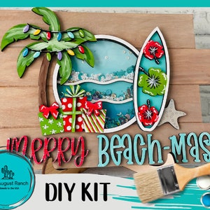 Baby it&#39;s Warm Outside Christmas Decor - Shelf/Desk DIY Decor- Gone to the Beach Wood Paint Kit - Christmas in July