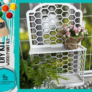 Farmhouse Shelf for Tiered Tray Decor - DIY Wood Kit