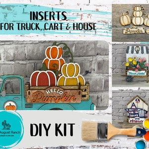 Pumpkin Insert  DIY -Inserts for Interchangeable Inserts - Fall Tiered Tray Decor -  Freestanding Shelf Decor - Paint it Yourself Kit