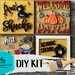 Tiered Tray Scarecrow DIY Decor - Fall Pumpkin Patch DIY Bundle - Leaning Ladder Insert Kit - Interchangeable Fall Decor