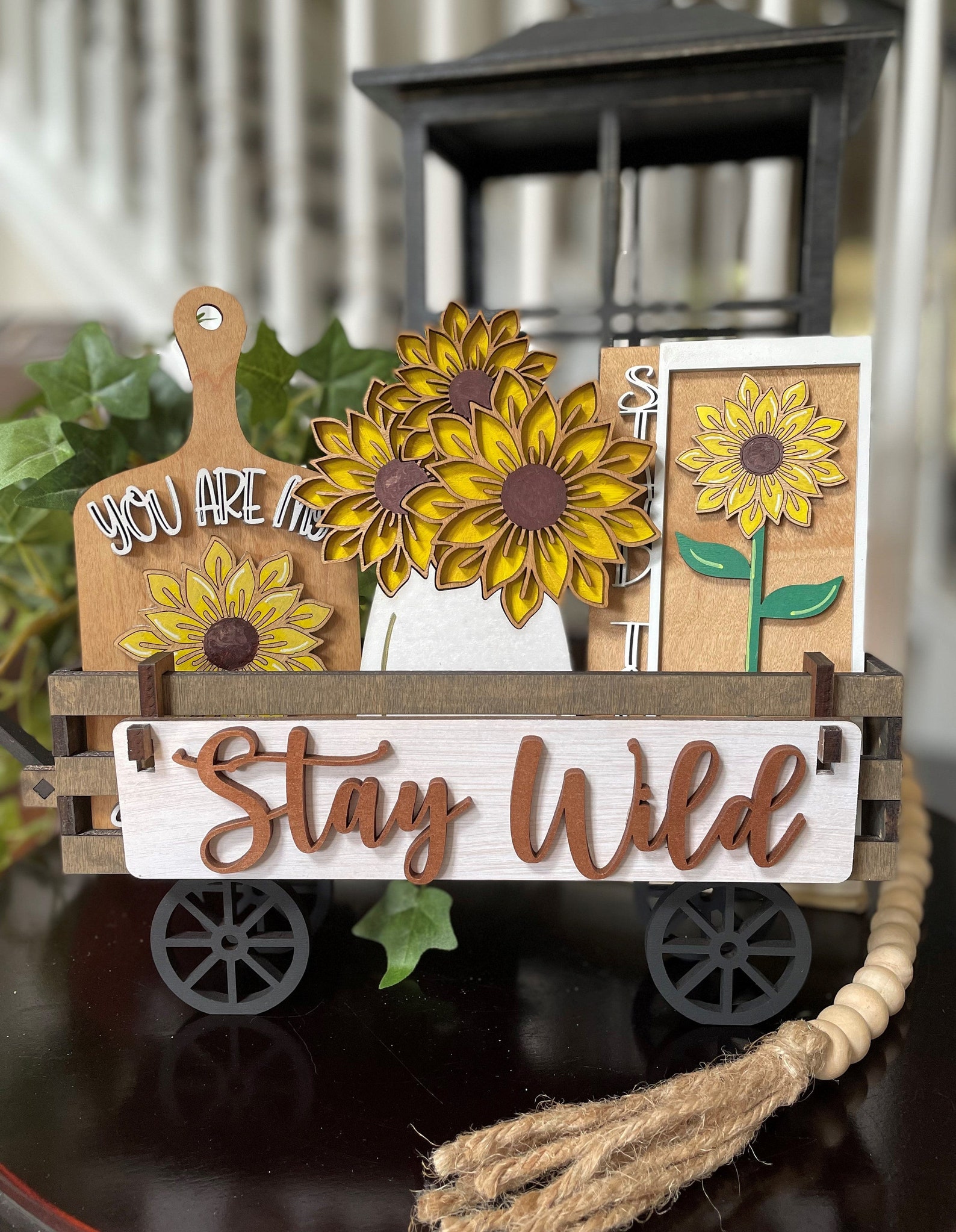Sunflower DIY Mini Tray Sets - Tiered Tray Shelf Sitter - Etsy