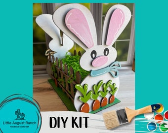 DIY Easter Basket Craft Kit - Wood Paint Kit - Easter Bunny Basket