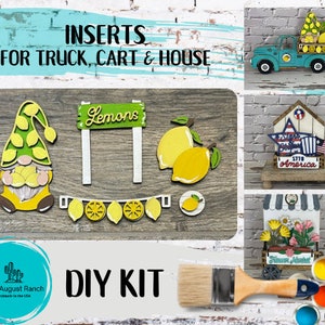 Lemon Gnome Insert  DIY - Inserts for Interchangeable Inserts - Tiered Tray Decor -  Freestanding Shelf Decor - Paint it Yourself Kit