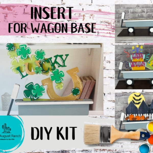 St Patrick Insert for Interchangeable Inserts - Unfinished Decor - Freestanding Shelf Decor - Paint it Yourself DIY Kit