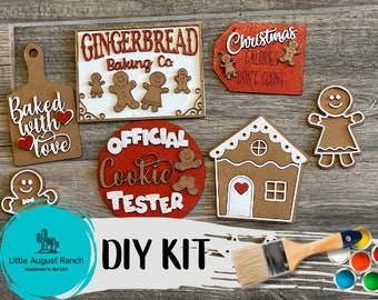 DIY Gingerbread Tiered Tray - Christmas Tier Tray Bundle - Tiered Tray Decor Bundle DIY