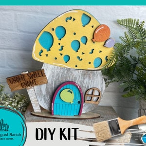 Birthday Mushroom DIY Interchangeable Decor Inserts - Wood Paint Kit - Insert