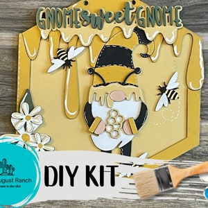 Honey Bee  Welcome Door Hanger DIY Kit - Summer Welcome Paint Kit Wall Hanging -Summer Paint Kit