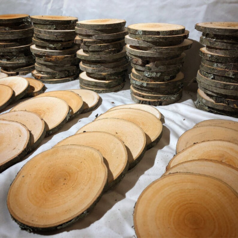 Set of 25 Birch Wood Slices 4 BUY More SAVE More Etsy