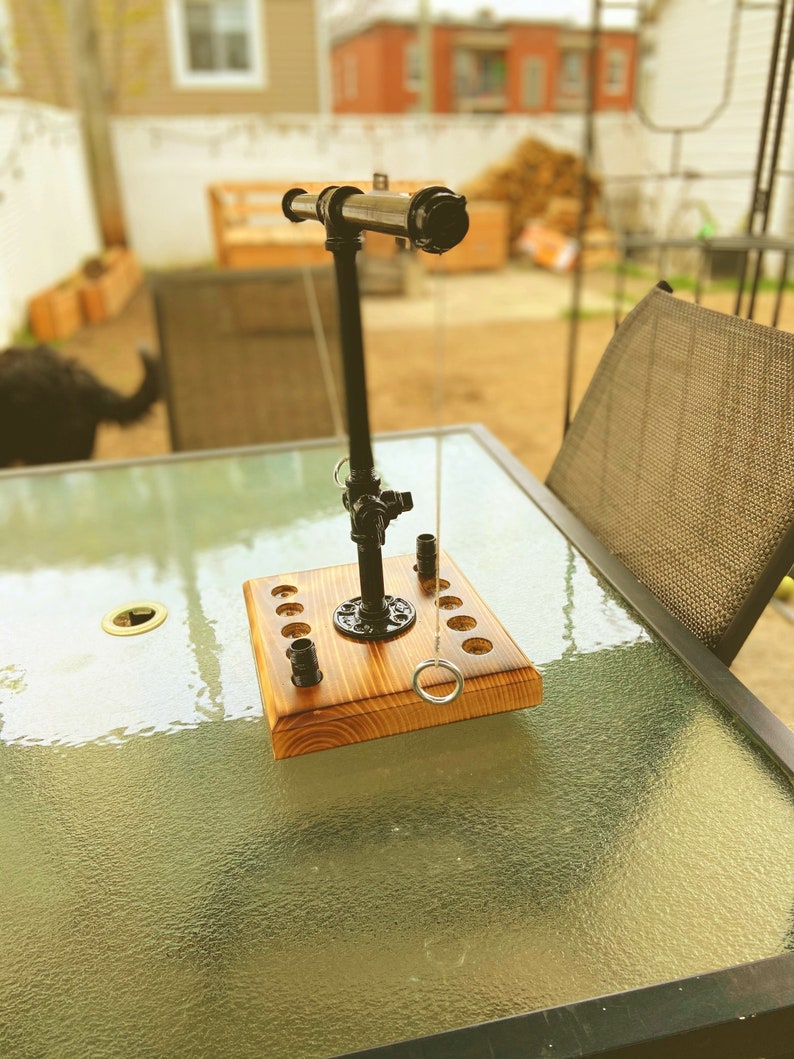 Table Top Tiki Toss Game ring Hook. Industrial Style Made Etsy
