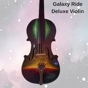 Galaxy Ride Violin Outfit w Carbon fiber bow, crystal fine tuners