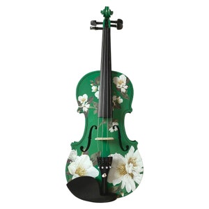 Magnolia Heaven Emerald  Violin Outfit w Pearl fine tuners