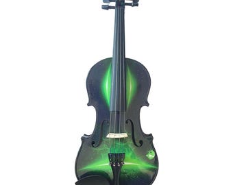 Galaxy Green Violin Outfit w Carbon fiber bow