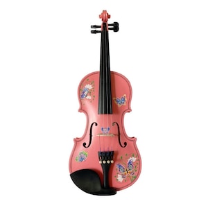 Rozanna&#39;s Butterfly Dream II Pink  Violin decorative sides, pearl fine tuners