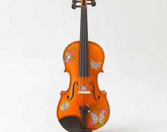 Butterfly Violin Outfit: Hand-Applied  with Crystals