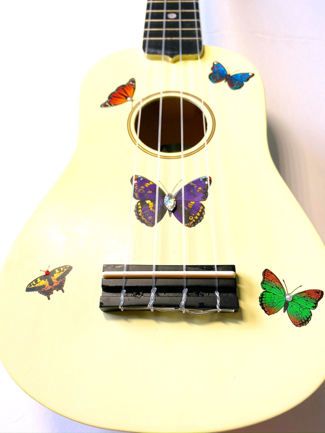 Rozanna's Butterfly Crystal Ukulele Light Yellow Etsy