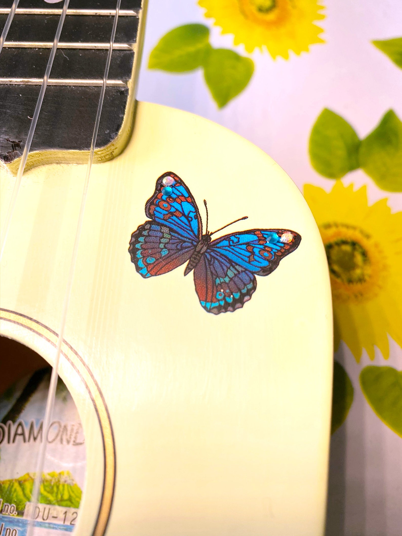 Rozanna's Butterfly Crystal Ukulele Light Yellow Etsy