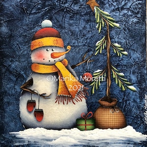 Country Painting Epattern - Mr. Chilly Mittens - Marika Moretti Designs