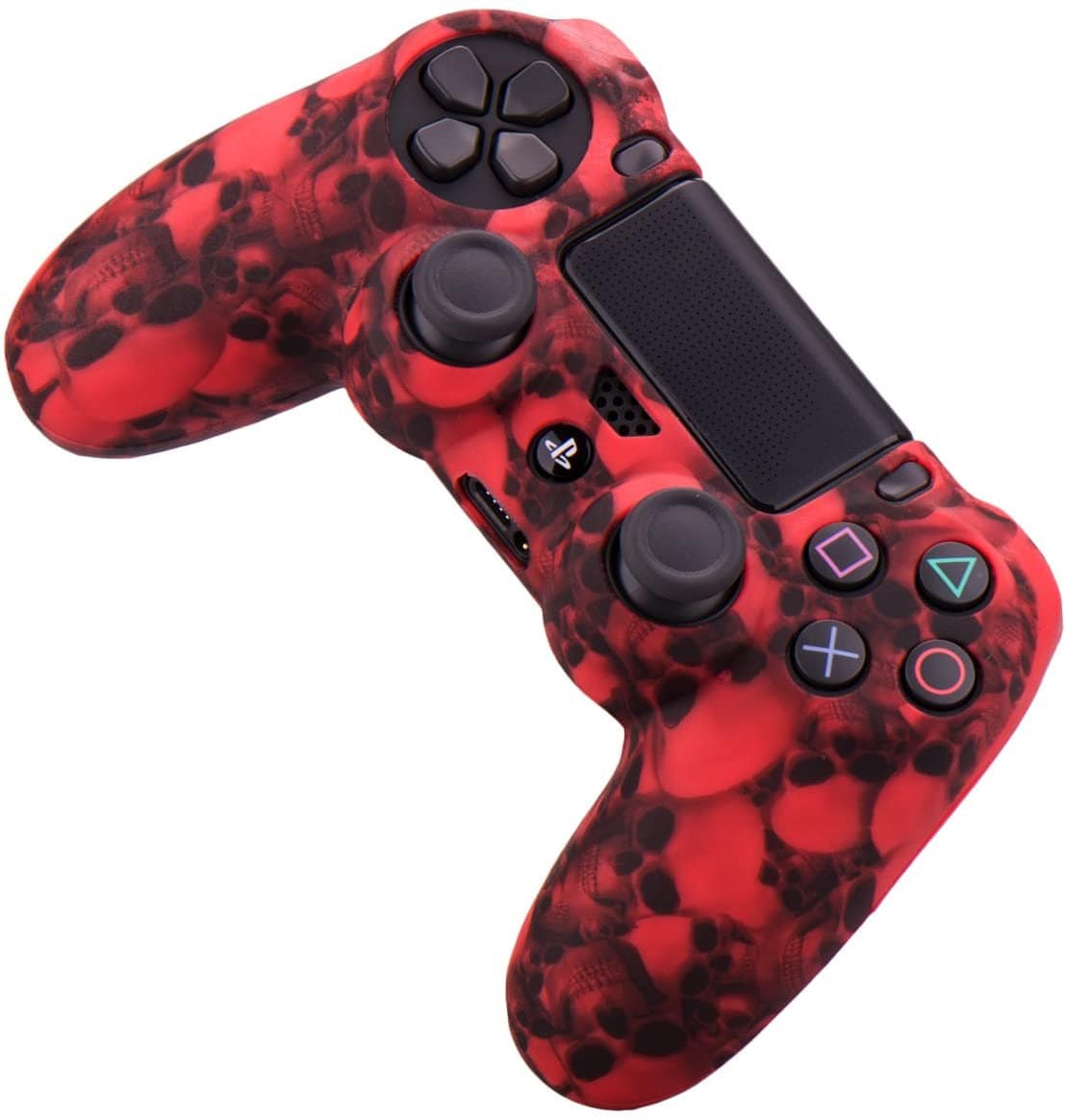 PS4 CONTROLLER CASE Red Skull Cover Controller Accessories Etsy