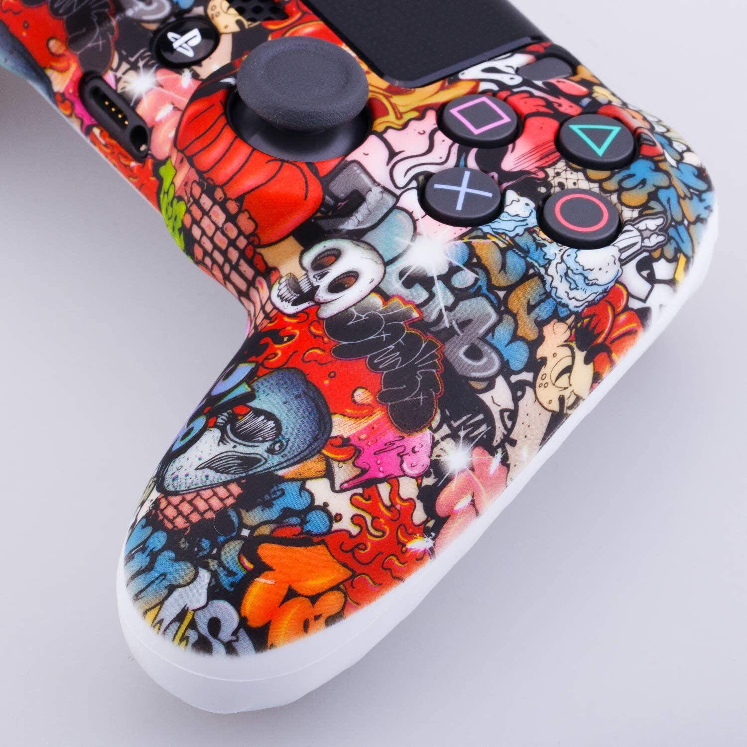 PS4 CONTROLLER CASE Small Skulls Printed Cover Controller Etsy UK