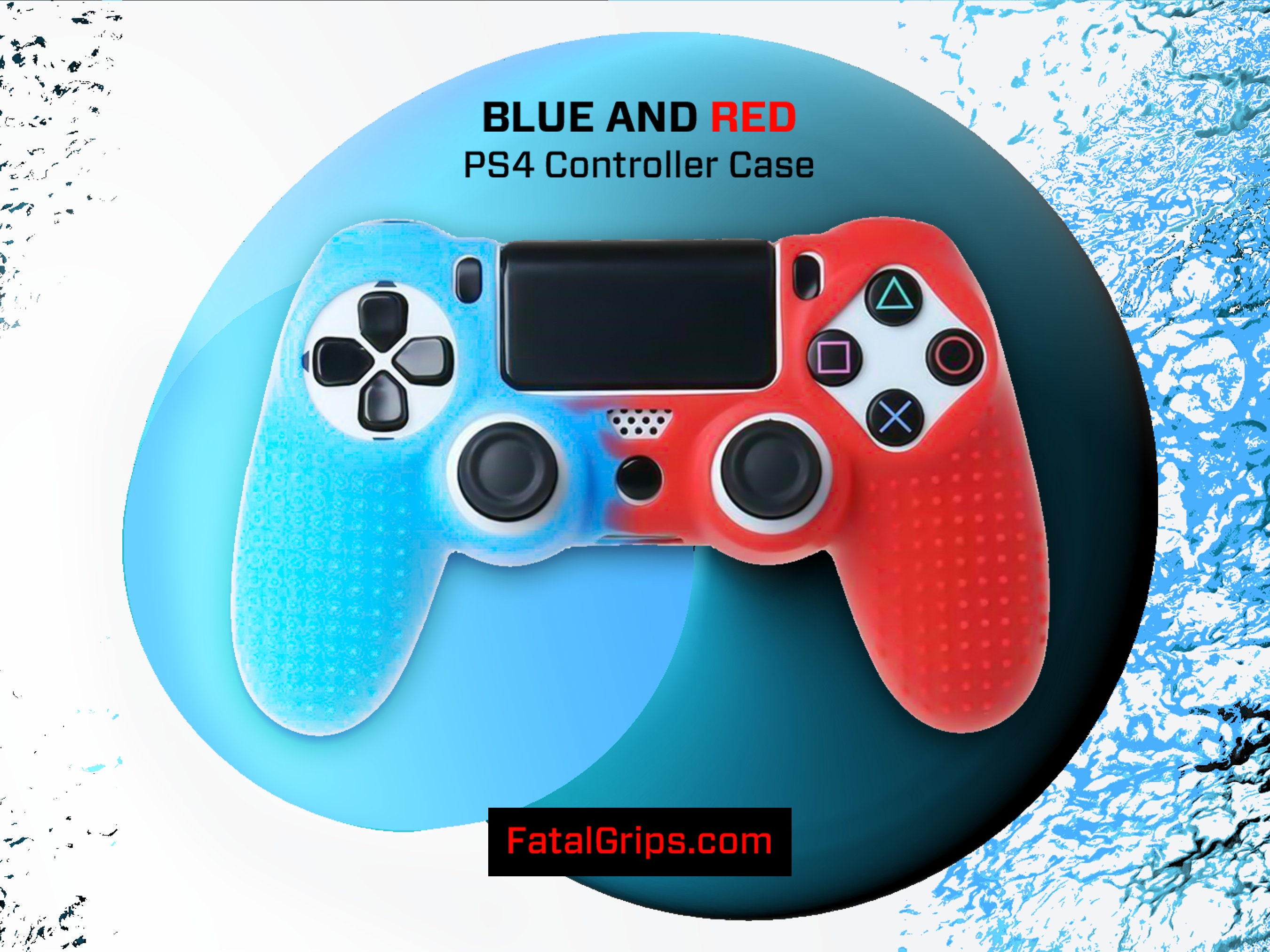 Blau/Rot PS4 Silikon Controller Hülle Schutzhülle für PlayStation 4 / Slim  / Pro UK Seller FAST DISPATCH - .de