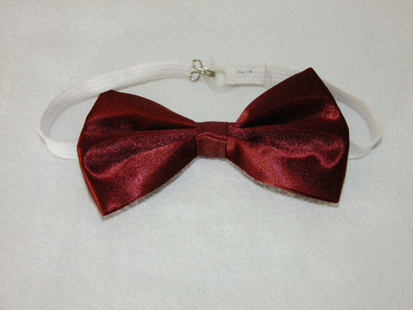 Vintage Bow Tie Bowtie / Dickie Bow Deep Red Satin Pretied Etsy UK
