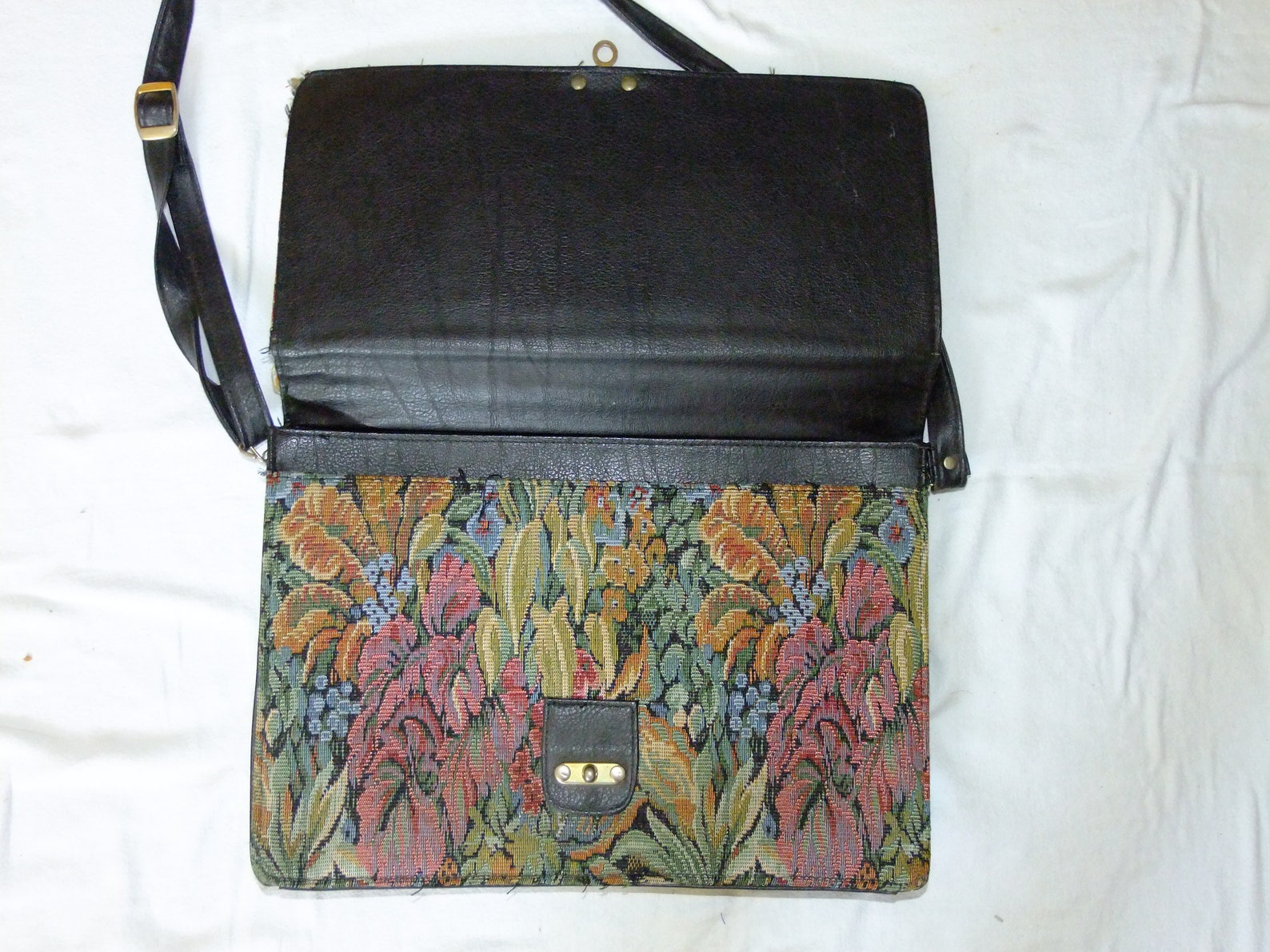 Vintage Tapestry Bag Satchel Shoulder Retro 80s Holdall Kitsch Etsy