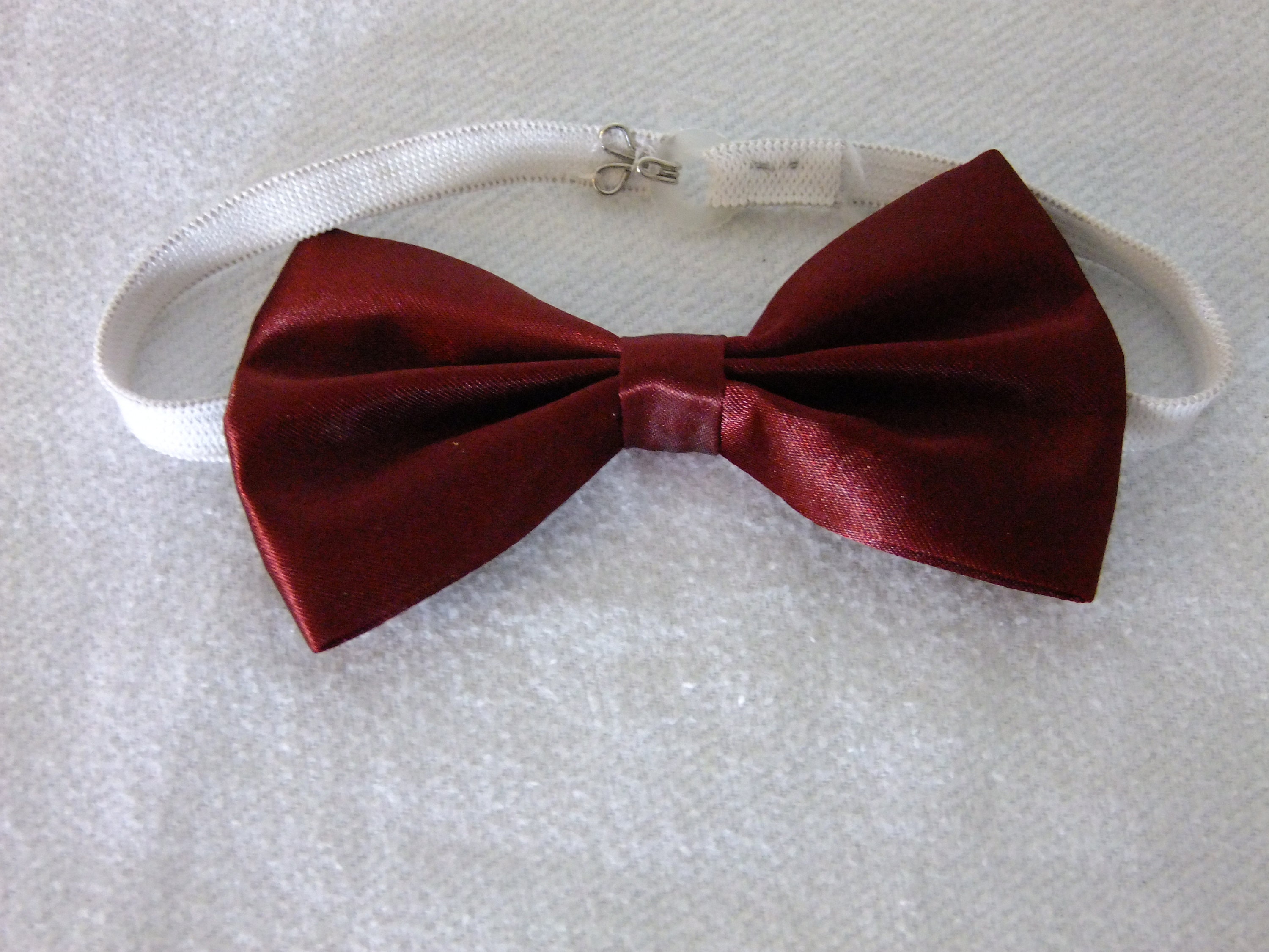 Vintage Bow Tie Bowtie / Dickie Bow Deep Red Satin Pretied - Etsy UK