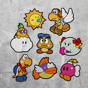 Mario OG Squad-Aufkleber aus Papier