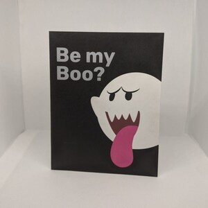 Cartão de Dia dos Namorados Be My Boo com adesivo