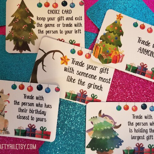 Christmas Gift Exchange Game Yankee Swap White Elephant Etsy