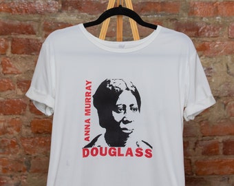 Hand Spray Painted Anna Murray Douglass Custom T-Shirt, Stencil Art, Street Art, Black Women in History, Feminist Shirt, Handpainted TShirt