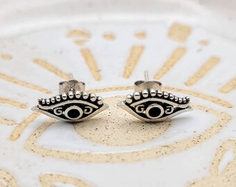 Evil Eye Sterling Silver & Gold Plated Lucky Charm Necklace - Lab-Created Crystal - 50cm Chain