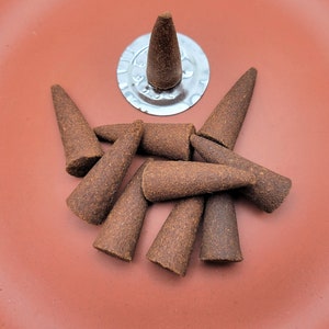 Incense Cones: Choose Your Scent, Pack of 10 with Burn Disc, Meditation