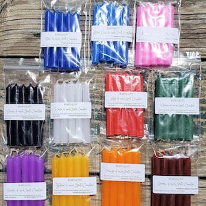 1 cm Diameter, 4 inch Spell Candles, Pack of 5 / Wiccan Candles / Chime Candles / Ritual Candles / Altar Candles / Spiritual Candles