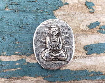 Buddha Pocket Charm: Lead-Free Pewter Good Luck Charm Altar Tool