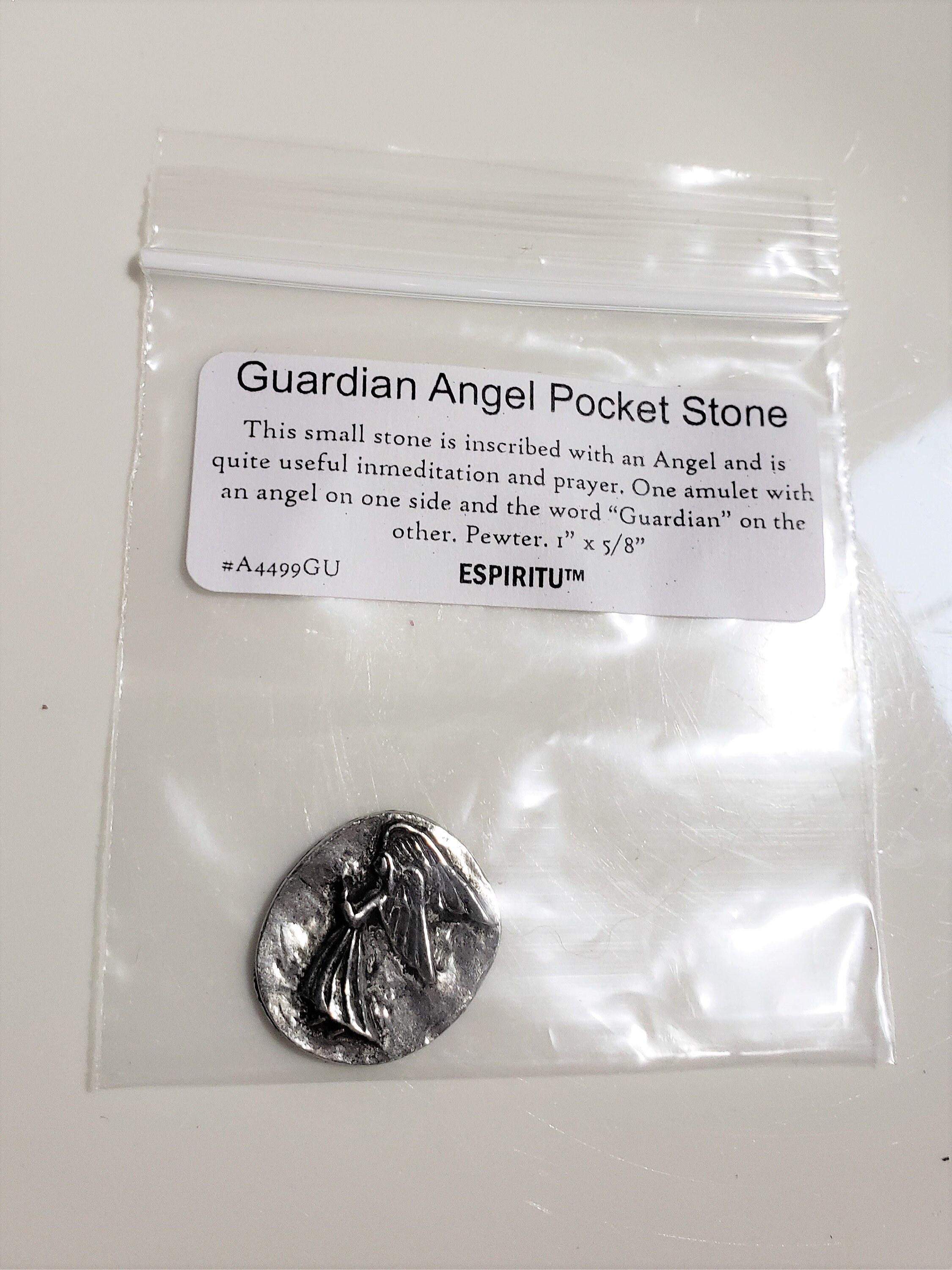 Guardian Angel Pocket Stone Angelic Protection Pocket Charm Etsy