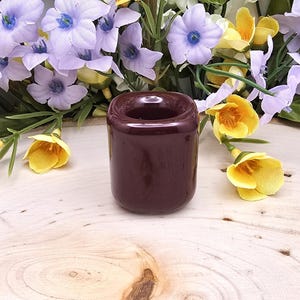 Brown Ceramic Chime Candle Holder: For .5 inch Diameter Candles, Ritual Spell Altar Decor