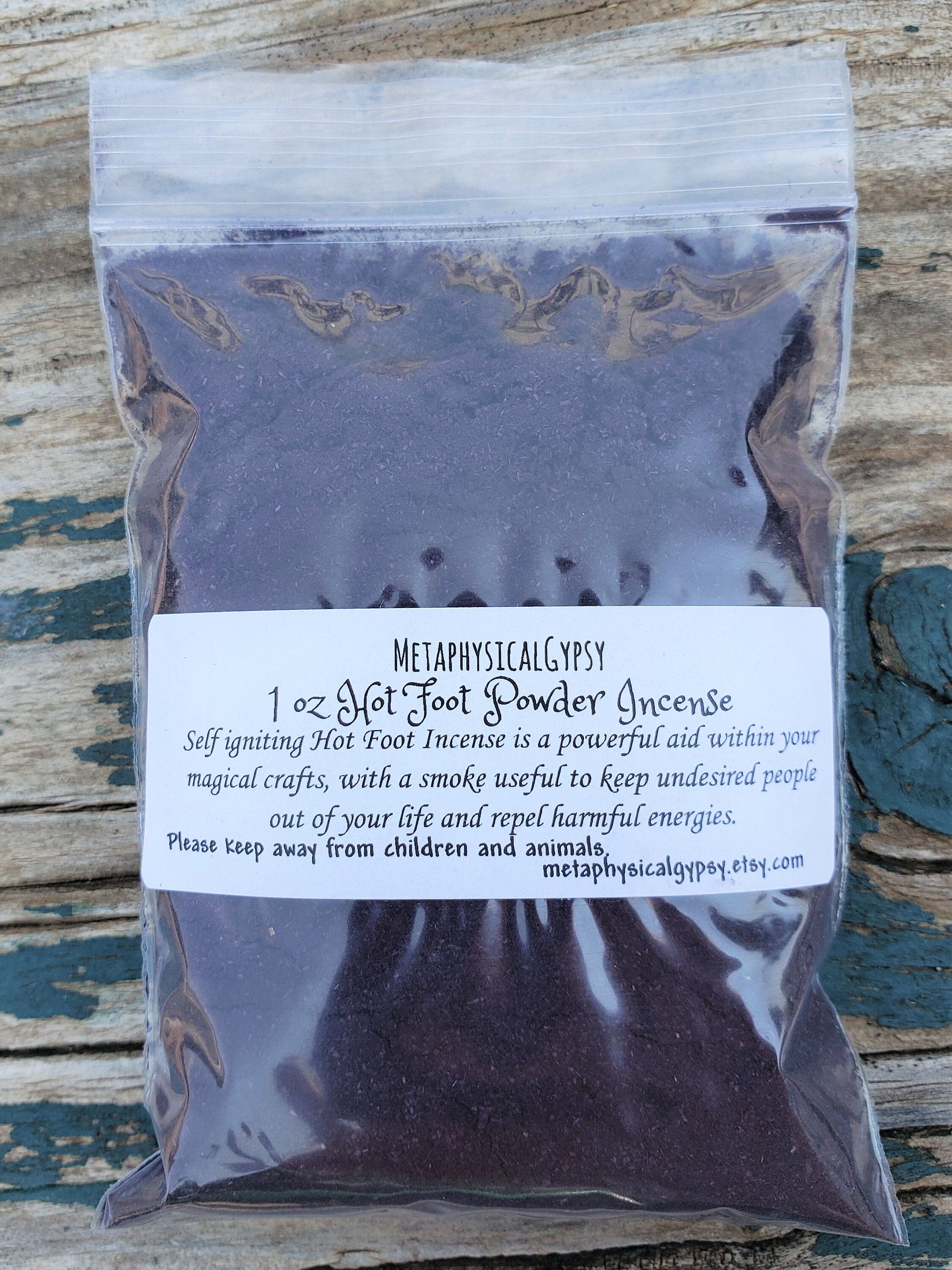 1 Oz Hot Foot Incense Powder Self Lighting Powder Resin Etsy