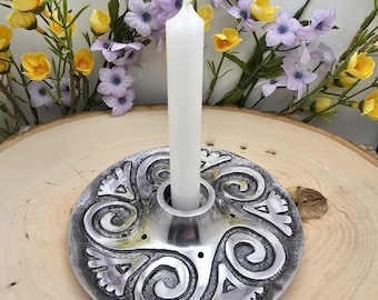 A Pair of Duchin Creation Sterling Silver Weighted Candleholders