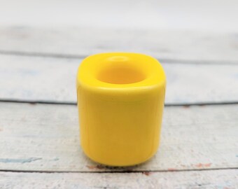YELLOW Ceramic Chime Candle Holder for .5" diameter / Ceramic Holders for Chime Candles / Mini Ritual Candle Holder / Spell Candle Holders
