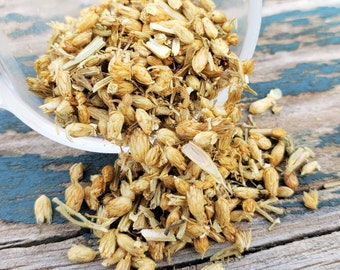 Dried Yarrow Flower 1 oz Spells of Strength, Power, Deep Love, Healing Spiritual Wounds, Dried Flowers, Herbal Remedy, Witch Herbs, Yellow