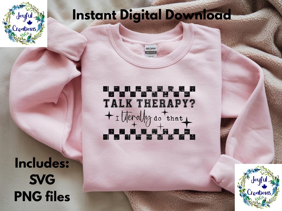 Talk Therapy SVG PNG | Minimal Therapist Design | Mental Health Quote ...