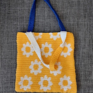 Daisy Crochet Tote Bag Pattern,Crochet Bag pattern,PDF,Women shoulder bag,Crochet gift idea,Unique gift,Crochet accessories,Mothers day gift