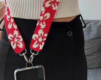 Daisy Crochet Crossbody Phone Strap Pattern, PDF Pattern