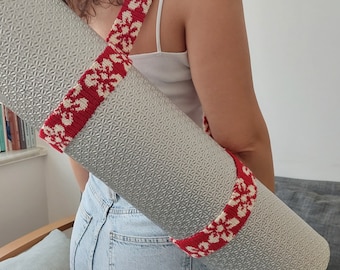 Daisy Crochet Yoga Mat Strap Pattern,Unique Mat Carrier for Yoga Lovers,Crochet accessories,Handmade gifts,Crochet strap,Mothers day gift