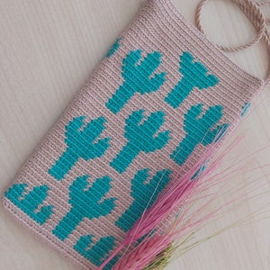 Cactus Crochet Phone Bag Pattern, PDF,Crossbody Phone Bag,Crochet accessories,Phone accessories,Phone carrier,Crochet ideas,Mothers day gift