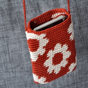 Daisy Crochet Crossbody Phone Bag Pattern, PDF Pattern,Crochet Phone Accessories,Phone Carrier,Gift For Her,Gift For Friend,Handmade Strap