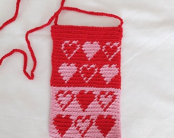 Heart Crochet Crossbody Phone Bag Pattern (PDF Pattern)
