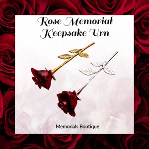 Rose Cremation Keepsake Urn, Small Urns, Tiny Daughter Urn, Red Flower Urns, Mini Urns, Urns For Human Ashes, Memorial Gift Urn, Urn For Mom