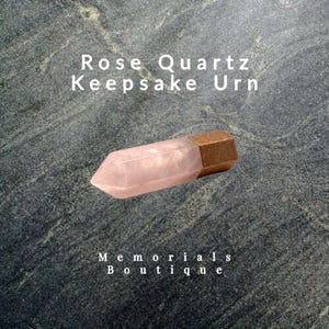 Rose Quartz Cremation Urn, Urns For Human Ashes, Crystal Keepsake Urn, Tiny Urn For Ashes, Small Pink Urn, Unique Mini Urn, Modern Memorial